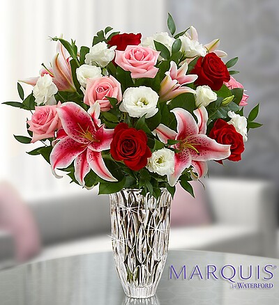 Marquis by Waterford&amp;reg; Red Rose and Lily Bouquet